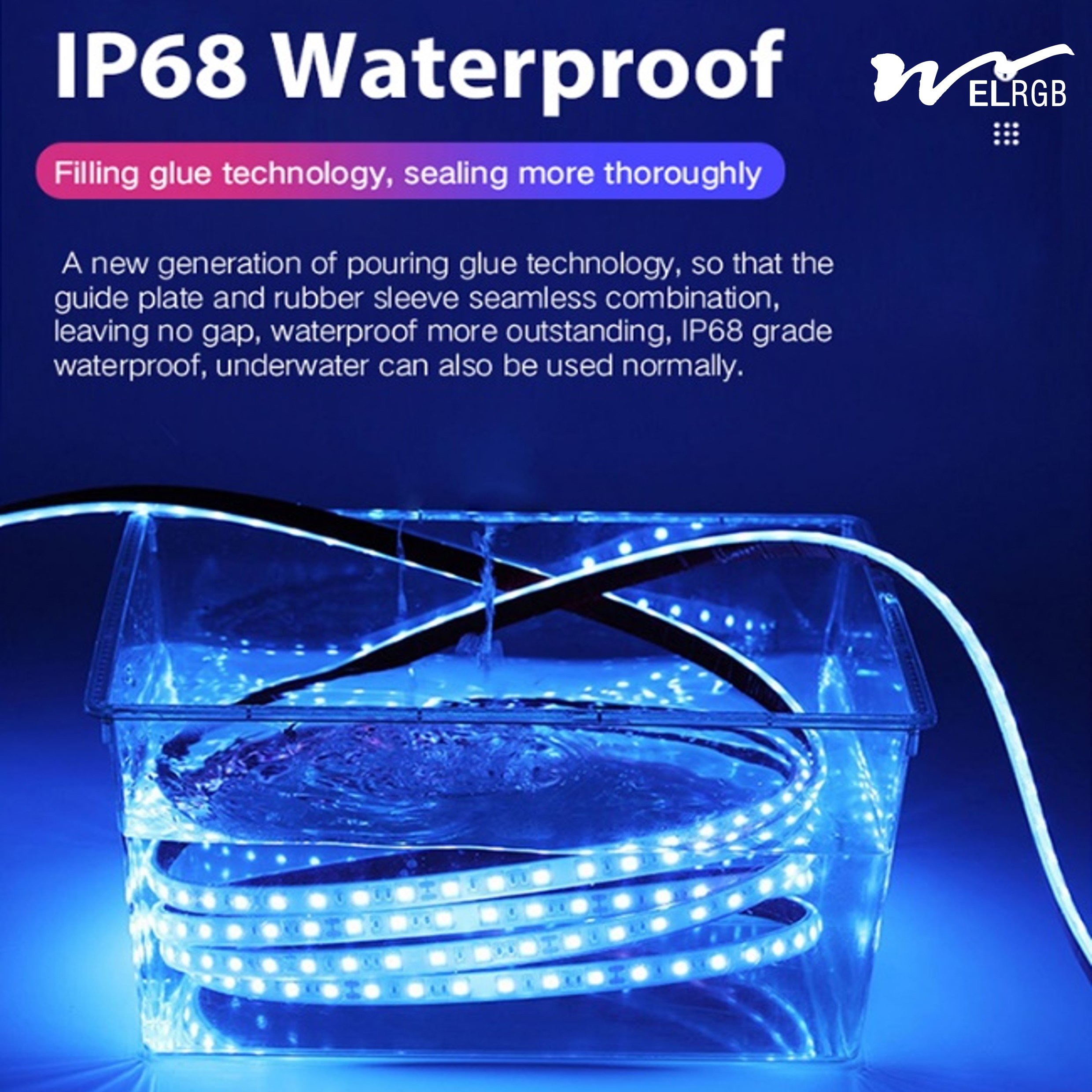 New Design 12V 24V IP68 Waterproof Outdoor LED Smart Strip Lights 120leds/m Sincere Solid Silicone Dimmable Strip Light