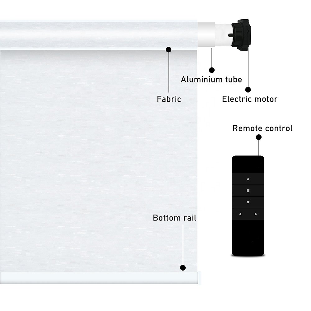 Top Automated Power Remote Controlled Electronic Automate Solar Powered Smart Home Window Roller Blinds Automation Motorized