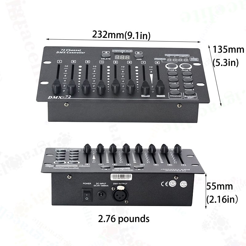 Igracelite Portable Mini Dmx 512 Controller 72 Channel Dmx Console