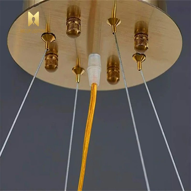 Golden Living Room Chandelier Designer Postmodern Style Villa Retro Modern Minimalist Ambience Chandelier