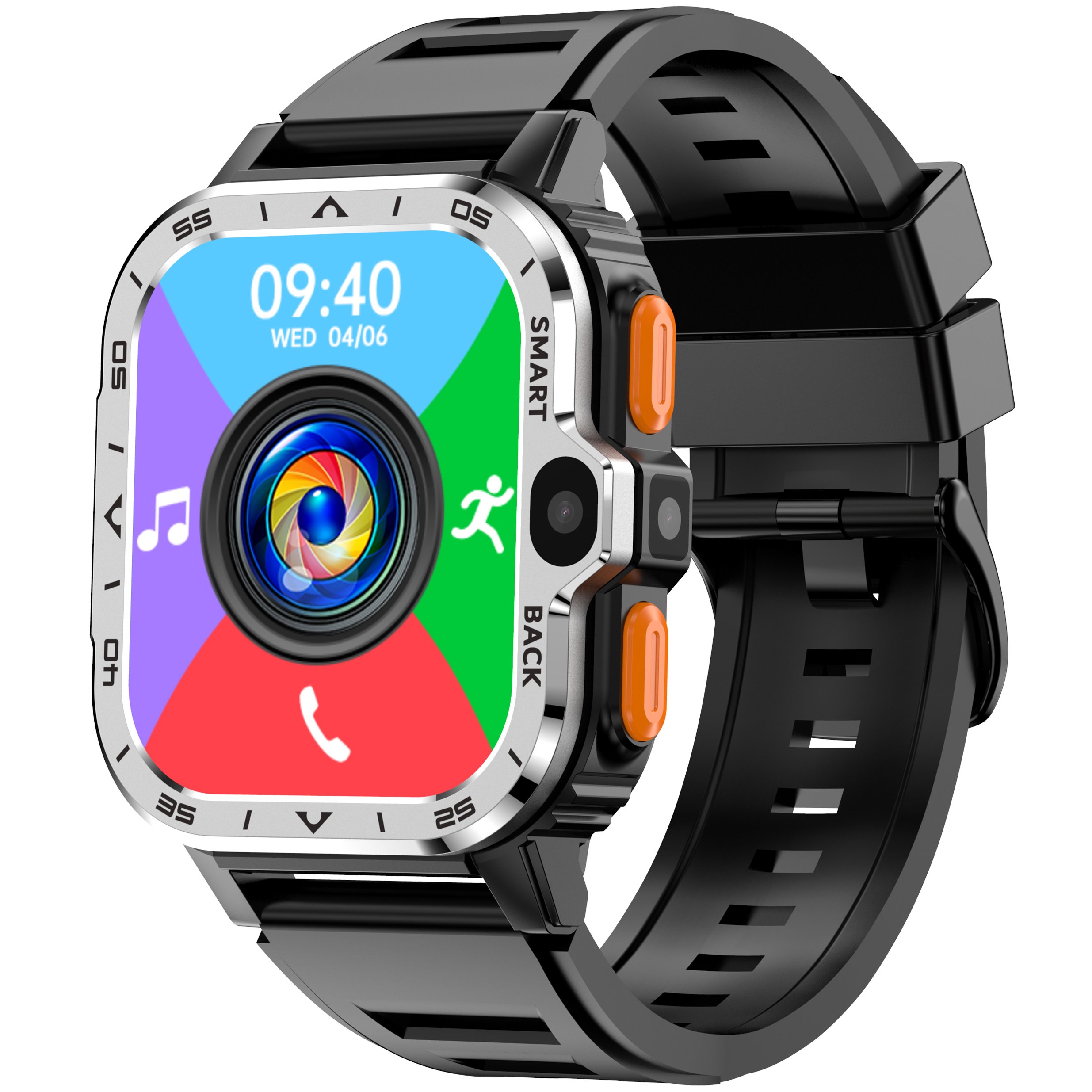 New 4G Smart Watch Dual Camera WiFi GPS Inserted SIM Card 4G Network 4+64GB Android System google Play Smart Watch Smart Watch 9
