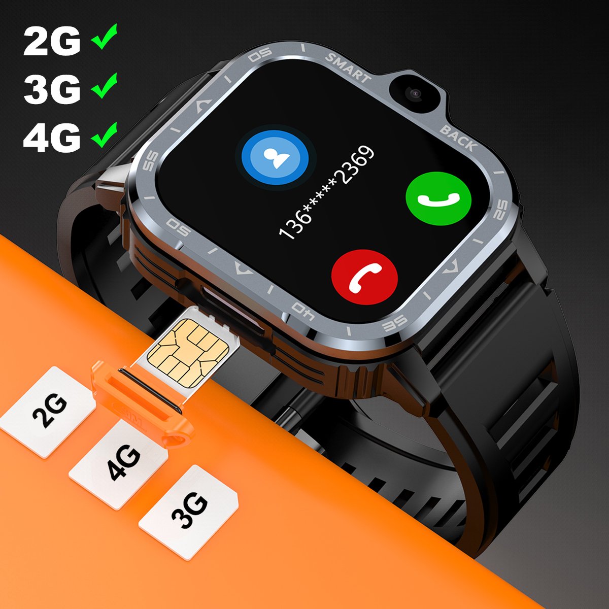 New 4G Smart Watch Dual Camera WiFi GPS Inserted SIM Card 4G Network 4+64GB Android System google Play Smart Watch Smart Watch 9