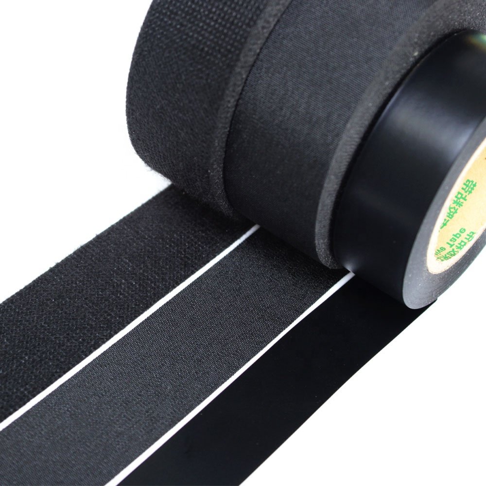 2- Flannel Fabric PET Fleece Polyester Cloth PVC Film Auto Car Engine Wiring Wrapping Automotive Wire Harness Self Adhesive Tape