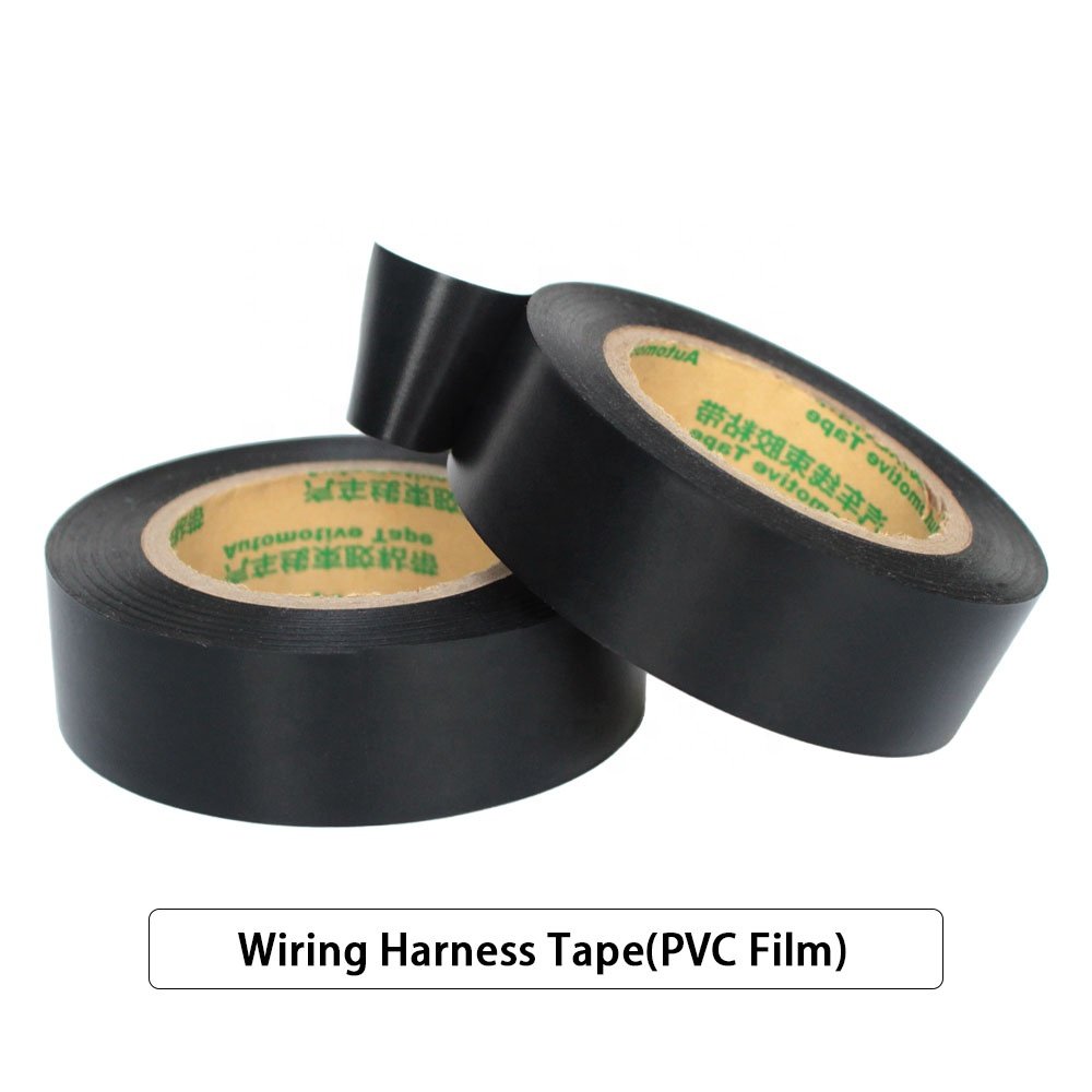 2- Flannel Fabric PET Fleece Polyester Cloth PVC Film Auto Car Engine Wiring Wrapping Automotive Wire Harness Self Adhesive Tape