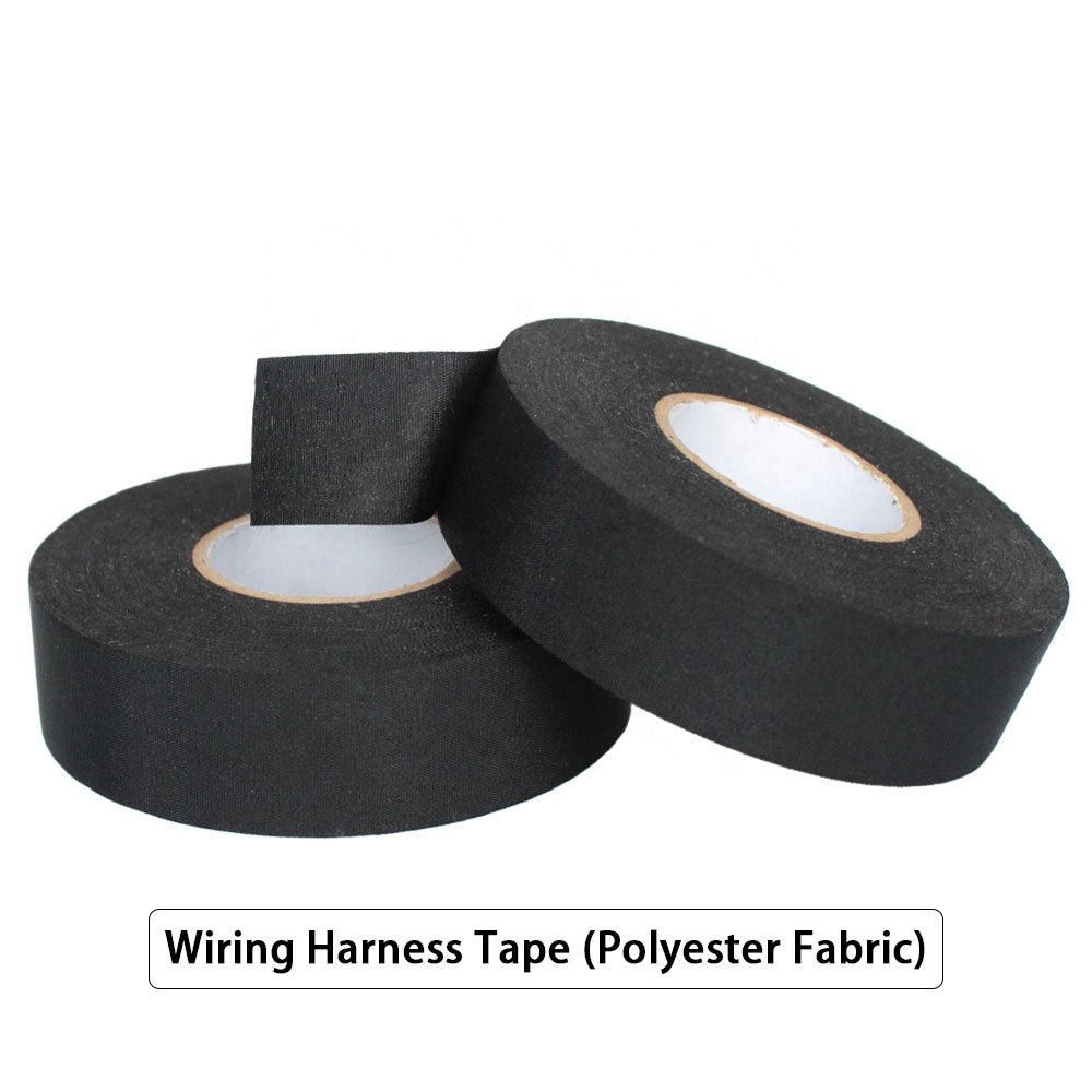 2- Flannel Fabric PET Fleece Polyester Cloth PVC Film Auto Car Engine Wiring Wrapping Automotive Wire Harness Self Adhesive Tape