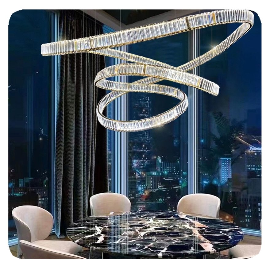 Factory Custom New Product Decorative Long Crystal Glistening Living Room Indoor Home Decor Luxury LIANGTE