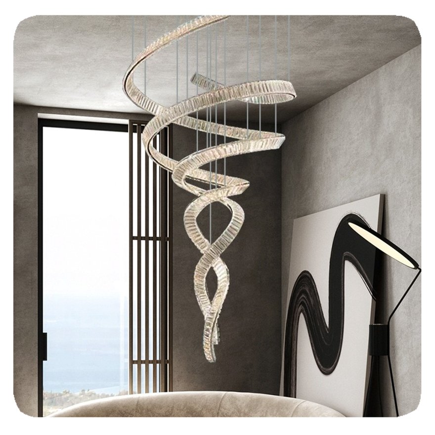 Factory Custom New Product Decorative Long Crystal Glistening Living Room Indoor Home Decor Luxury LIANGTE