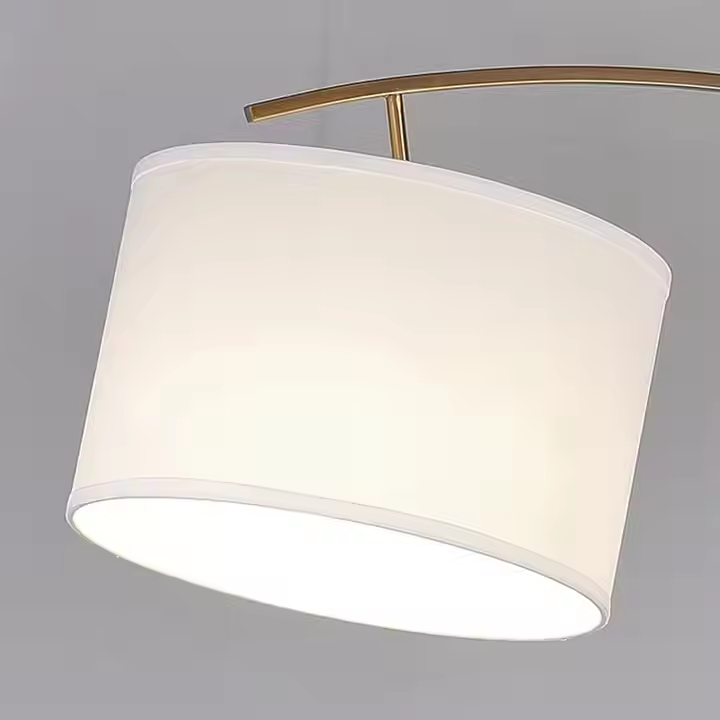 Nordic Bed Side Sofa Fabric Lampshade Floor Lamp Creative Fishing Arc Standing Floor Lamp Led Corner Standing Floor Lamp