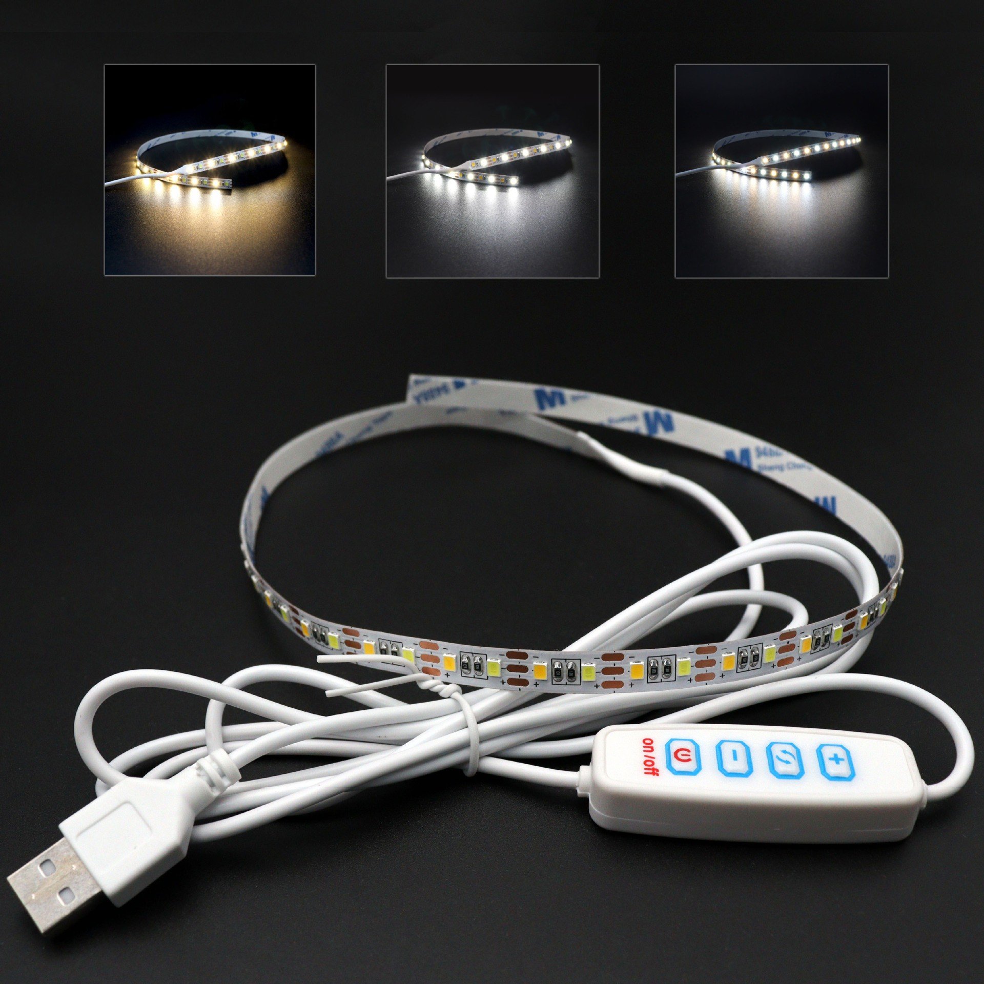 2835 5V LED Strip With Switch 120 Leds/m IP20 Non Waterproof with 4-Keys Switch USB Trichromatic Light CE RoHS LED Light