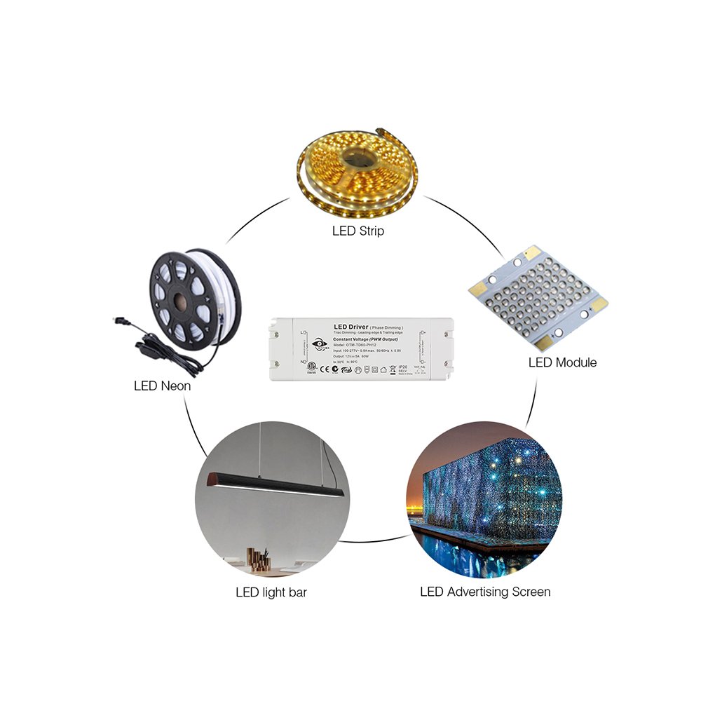 Ottima Triac/Phase Cut Dimmable Constant Voltage 30w Dimmable Led Driver Plastic Case SAA UL 12V LED Driver