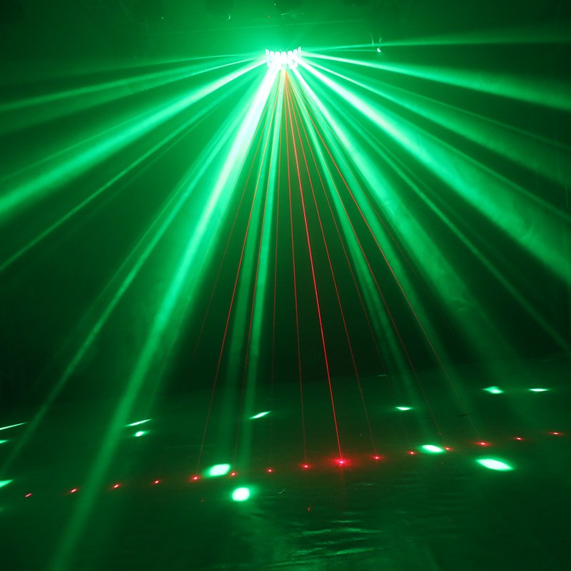 Professional LED Stage Laser Light with Automatic Rotation, Double-layer butterfly Laser Light for Disco and KTV