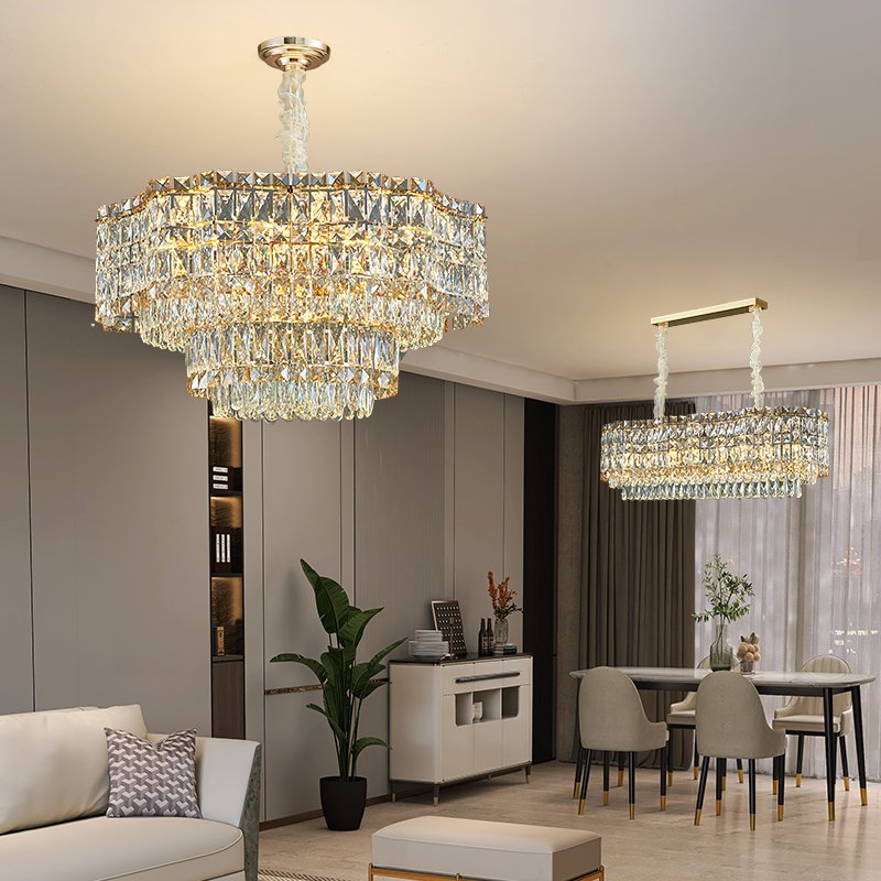 Modern Crystal Ceiling Lights Dining Room Luxury Gold Ceiling Light Bedroom Kitchen Led Crystal Chandelier