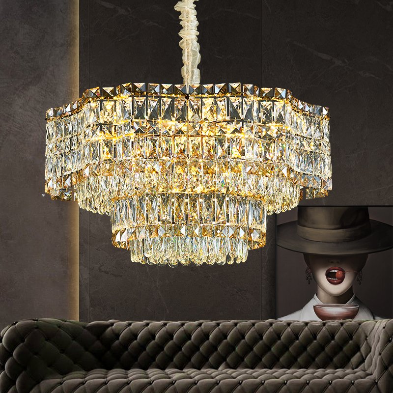 Modern Crystal Ceiling Lights Dining Room Luxury Gold Ceiling Light Bedroom Kitchen Led Crystal Chandelier