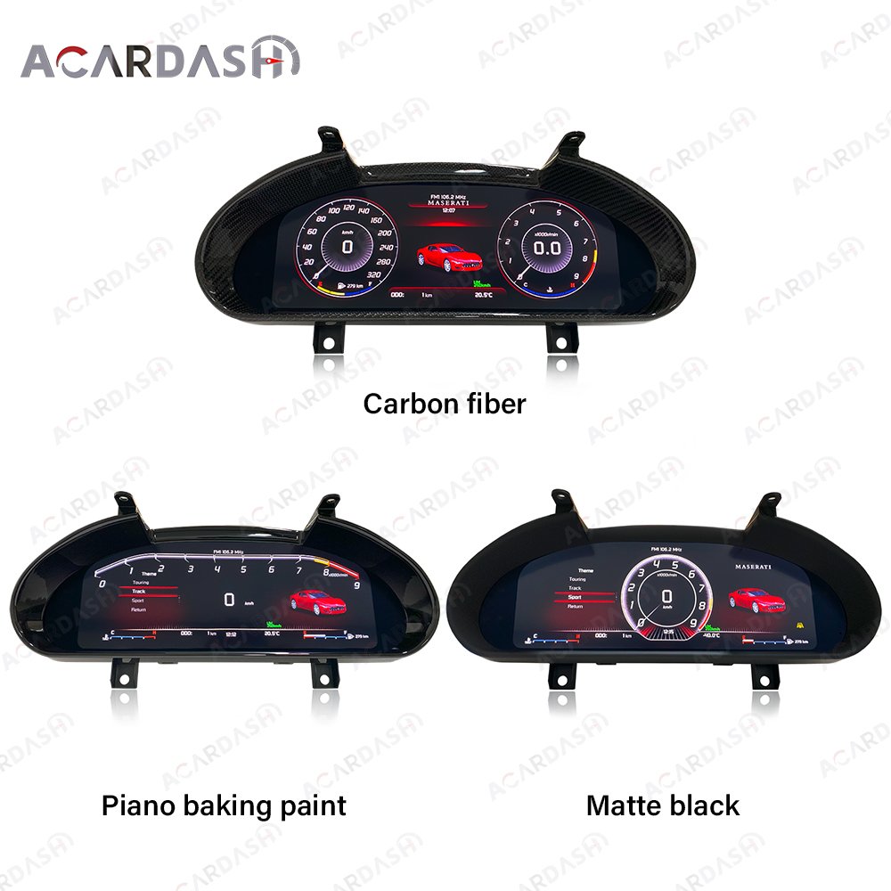 ACARDASH Newest UI Generation 2 LCD Digital Cluster Auto Meter for Maserati Granturismo GT GC 2007-2020 with Carbon Fiber