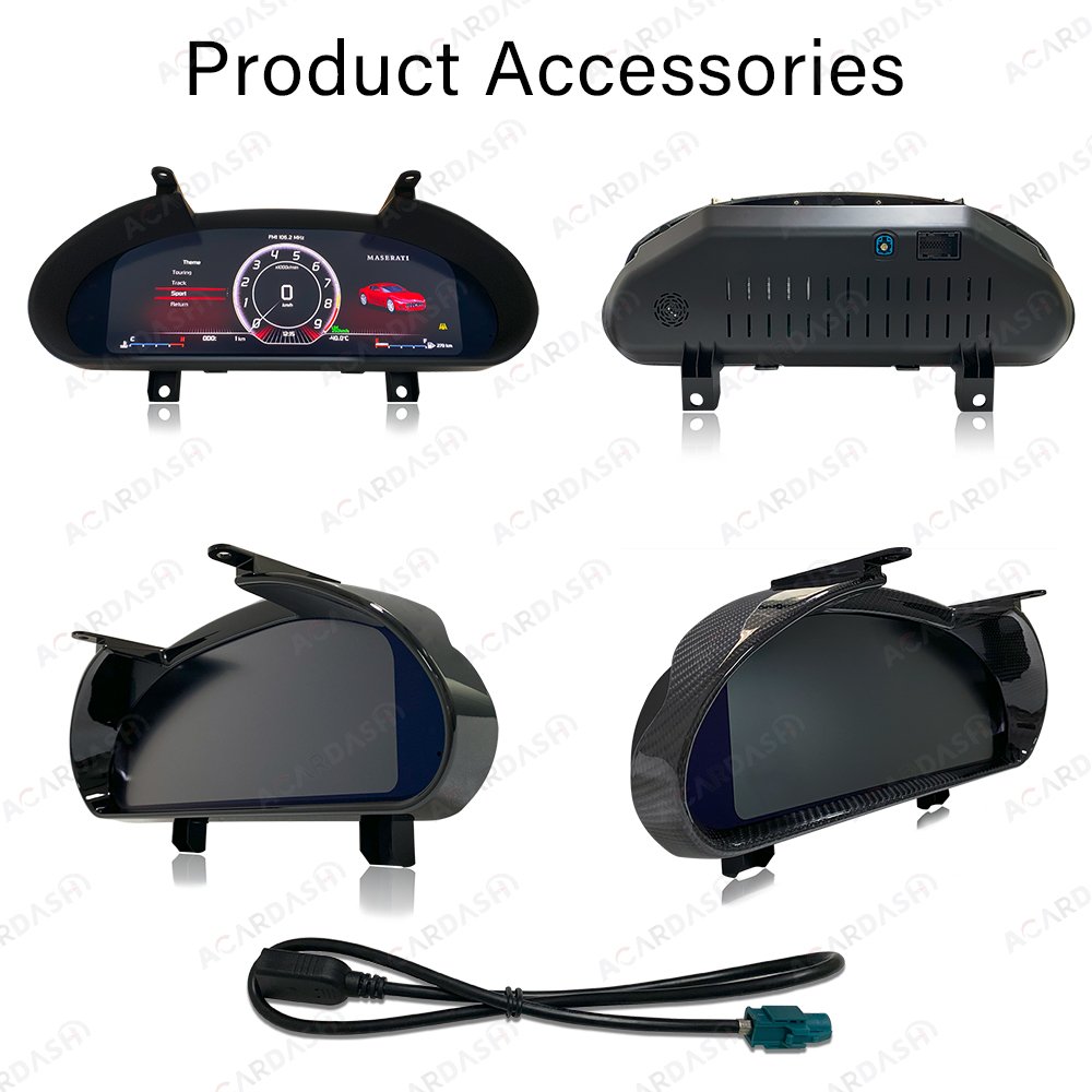 ACARDASH Newest UI Generation 2 LCD Digital Cluster Auto Meter for Maserati Granturismo GT GC 2007-2020 with Carbon Fiber