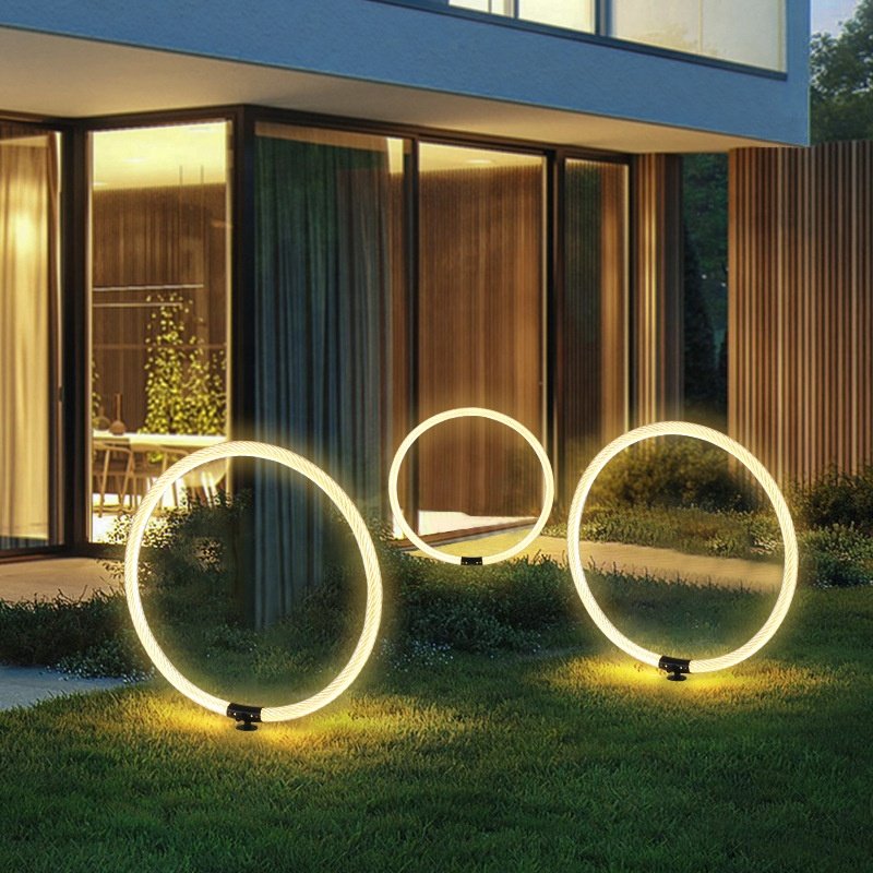 12W 50cm Villa Sales Department Lawn Lamp square Park Garden Ring Landscape Light Outdoor IP65 Waterproof Led Modeling Light