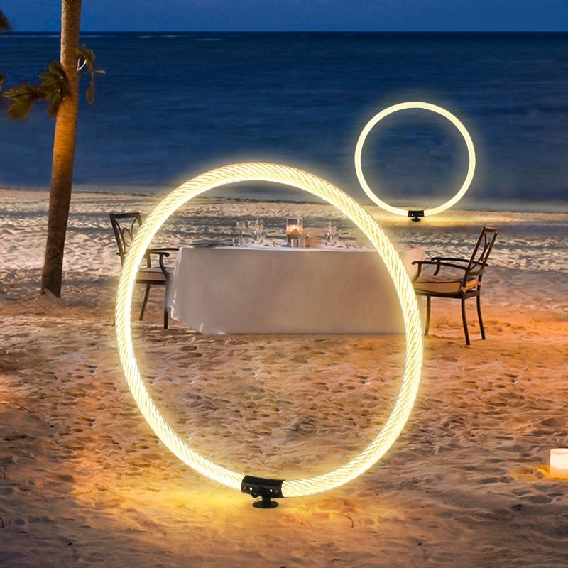 12W 50cm Villa Sales Department Lawn Lamp square Park Garden Ring Landscape Light Outdoor IP65 Waterproof Led Modeling Light