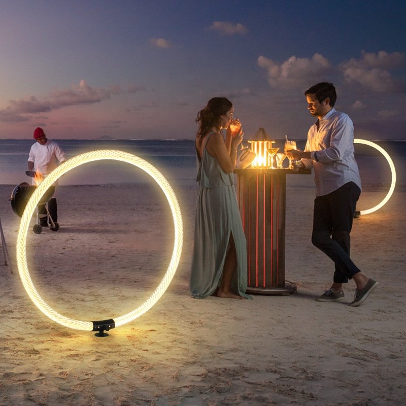 12W 50cm Villa Sales Department Lawn Lamp square Park Garden Ring Landscape Light Outdoor IP65 Waterproof Led Modeling Light