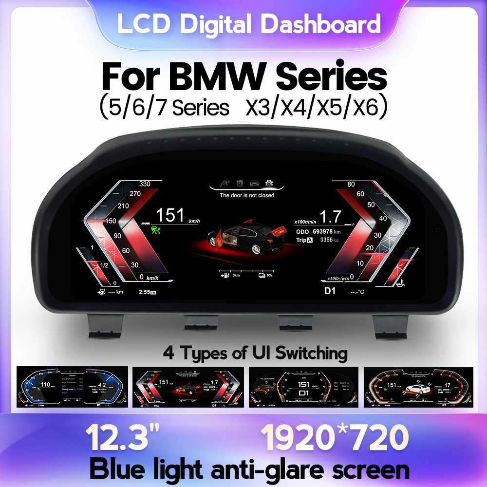 MEKEDE Dashboard Displayer Digital Cluster Instrument Speedometer for BMW 5 Series GT-F07 F10 F11 F18 6 Series F06 F12 F13