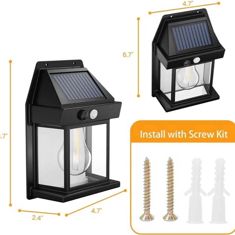 Customization Motion Sensor Pathway Flood Street Wall Lamp Solar Garden Lights IP65 Waterproof Outdoor Wall Led
