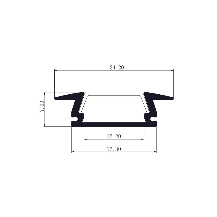 Slim U Shape Recessed Profile Recessed Led Aluminum Profile for Led Linear Light Mounted Led Channel