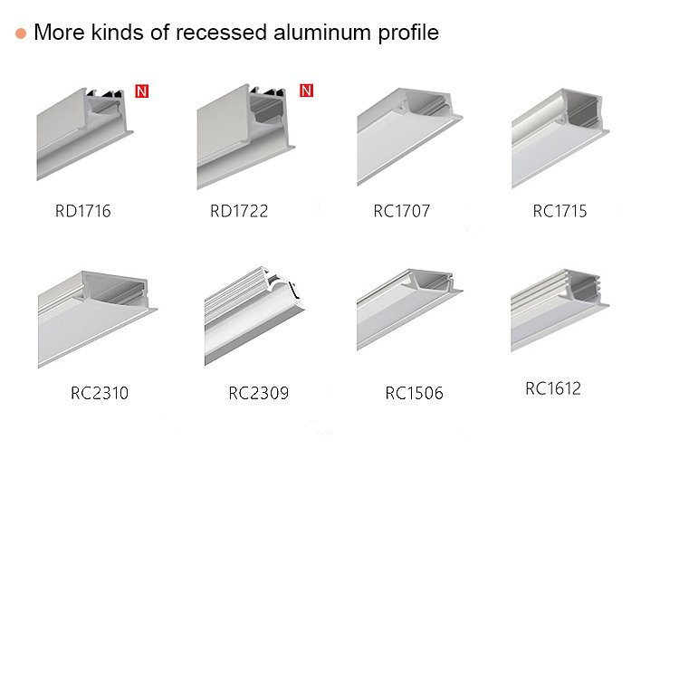 Slim U Shape Recessed Profile Recessed Led Aluminum Profile for Led Linear Light Mounted Led Channel