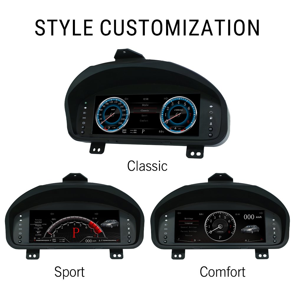 NaviHua New Auto Meter Interior Kit Accessories 10.25 Inch Dashboard Panel Virtual Instrument for Honda Accord 2003 2007