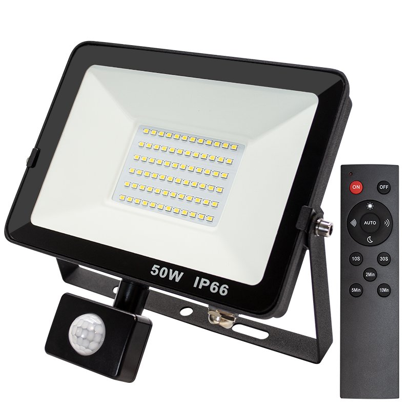 IP66 Waterproof LED Projector Lighting Dusk and Dawn 30W 50W 100W with PIR Motion Sensor Floodlight for Garden RCM SAA CE RoHS