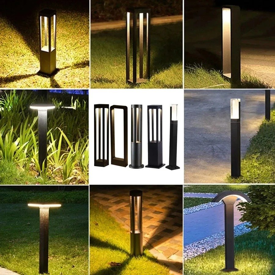 Fashionable and Minimalist Outdoor Lawn Lights with Various Styles, Garden Courtyard LED Channel Lights LED Garden Lights