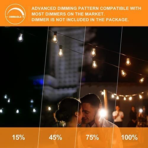 LED ST38 Decoration Garden String Lights Waterproof E12 Vintage Bulbs String Lights for Outdoor Party Patio Party Wedding Yard