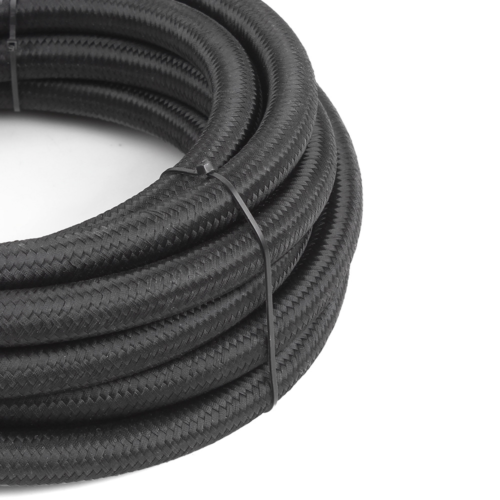 HaoFa Universal Nylon Braided SS PTFE Hose Oil Cooler Hose Hydraulic Pipe Hose for Auto and Motorcycle AN4 6 8 10 12