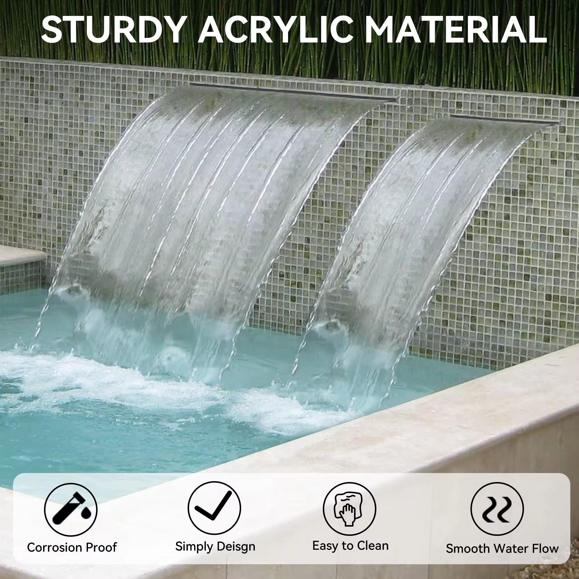 12W Smart Remote APP Control Fountain Lamp RGB IP67 Outdoor Hot Spring Fish Pond Waterproof Acrylic 90 Led Swimming Pool Light