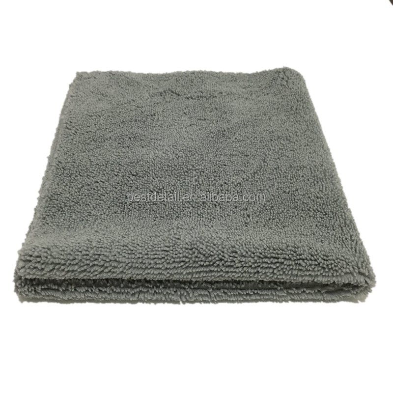 China 400GSM 40x40cm Dual Side Microfiber Car Cleaning Cloth for Auto Detailing Car Wash Buffing Polishing