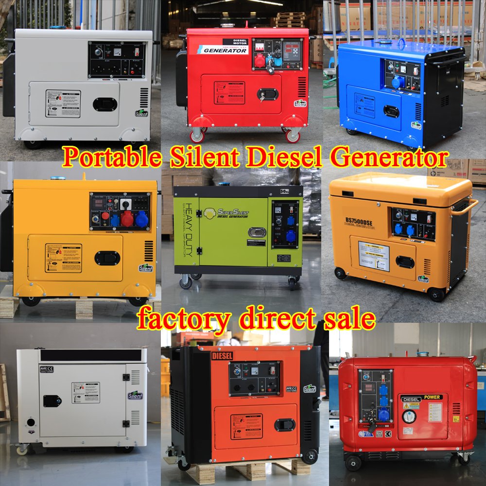 5KVA 8KVA 10KVA 12KVA 15KVA 20KVA Super Silent Diesel Genset Low Noise 1phase 3phase Portable Diesel Generators for Home Use