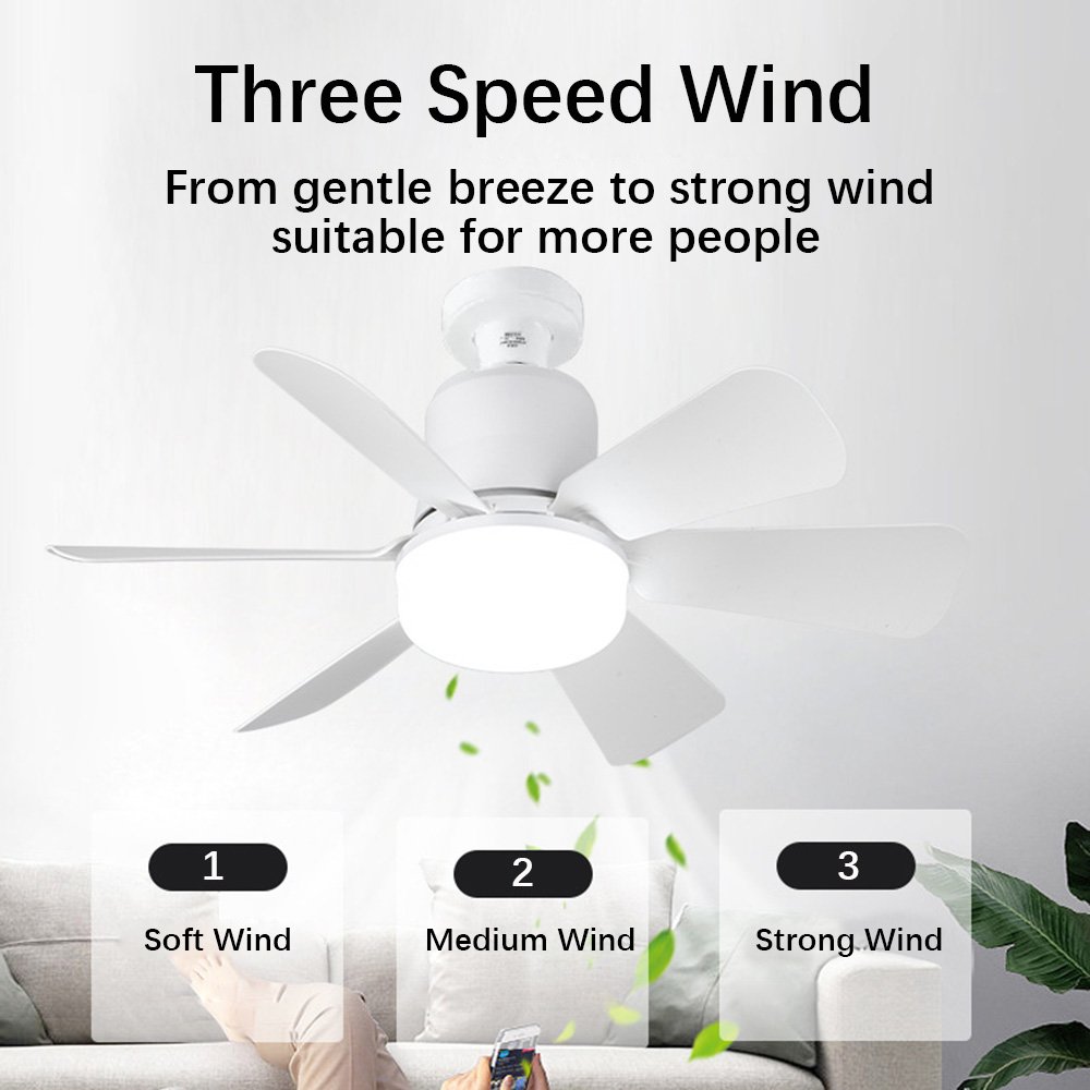 High Quality 16.5 Inch Small Ceiling Fans with Lights and Remote for Bedroom Kitchen Living Room