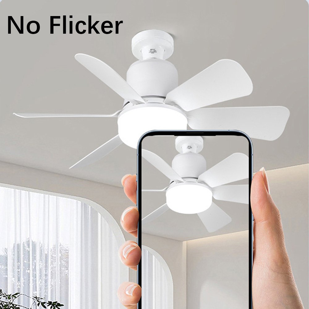 High Quality 16.5 Inch Small Ceiling Fans with Lights and Remote for Bedroom Kitchen Living Room