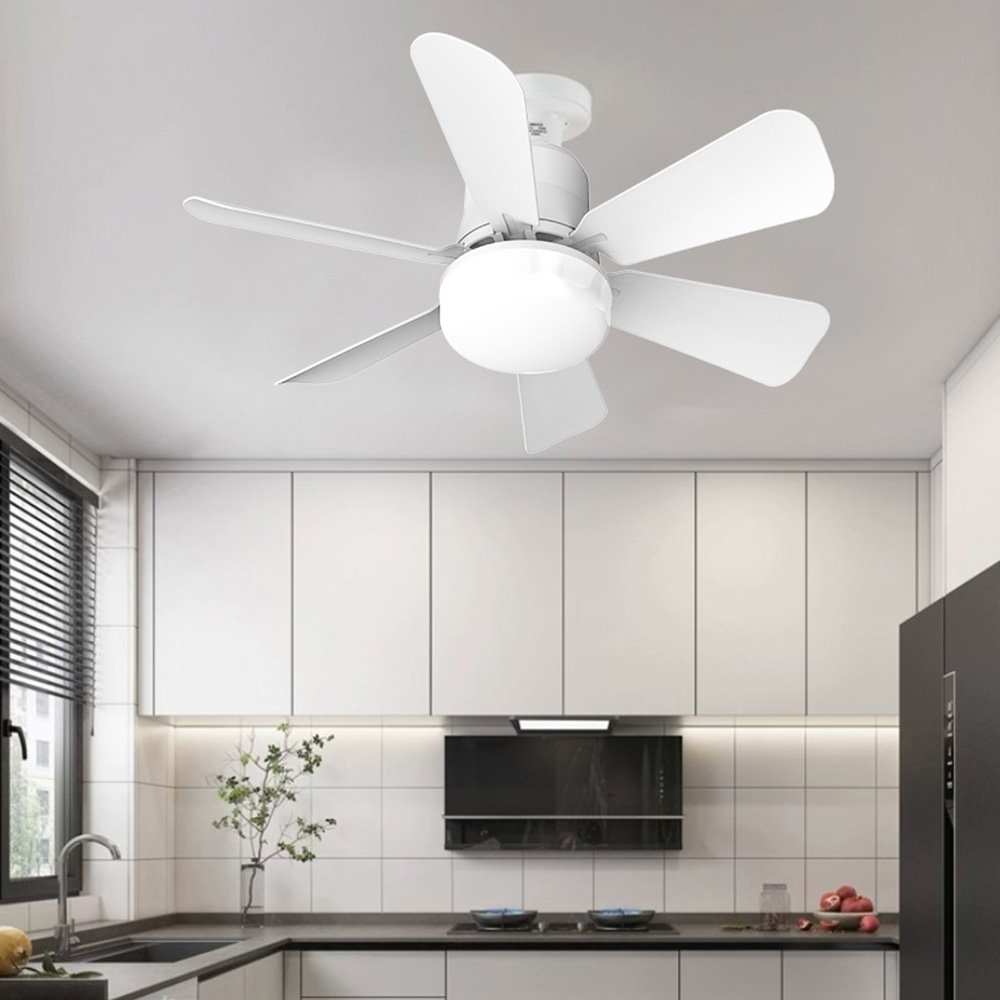 High Quality 16.5 Inch Small Ceiling Fans with Lights and Remote for Bedroom Kitchen Living Room