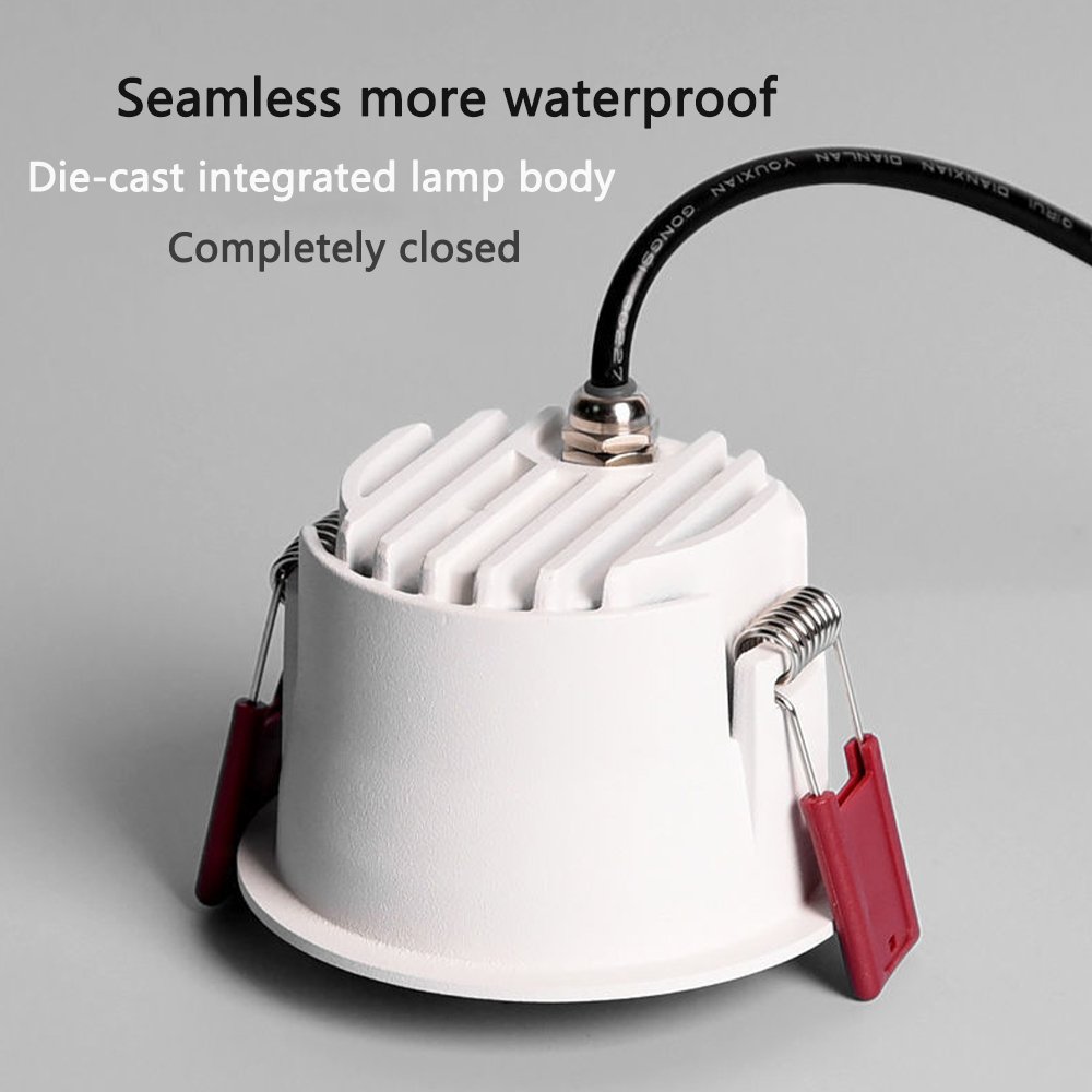Built-in Waterproof Downlight Bathroom Kitchen Shower Anti-glare Ceiling Spotlight IP65 Waterproof Led Downlight