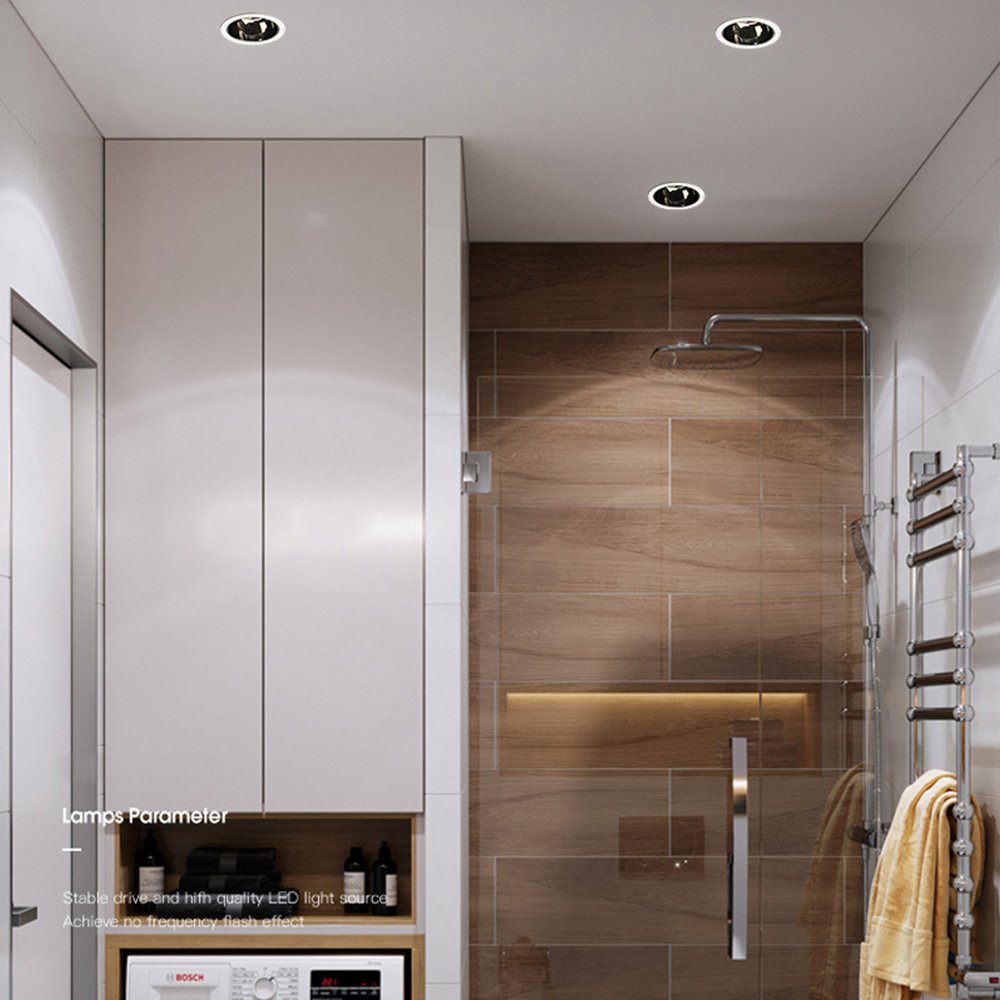 Built-in Waterproof Downlight Bathroom Kitchen Shower Anti-glare Ceiling Spotlight IP65 Waterproof Led Downlight