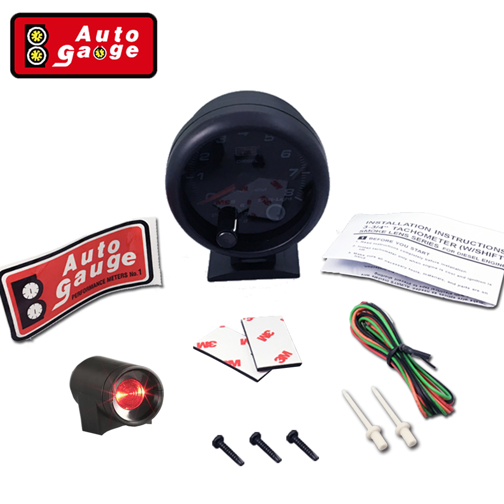 Chevrolet Auto Gauge Auto Meter 52mm Smoke Lens Automotive Tachometer 12V LED RPM Meter New Condition