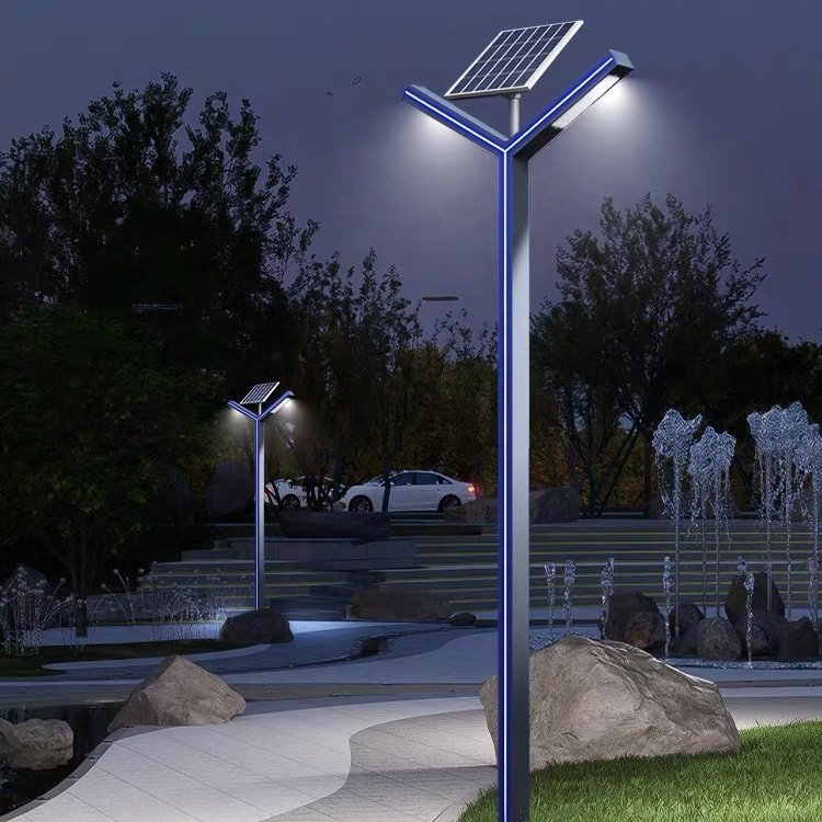 Solar Garden Light 1m 2m 3m 4m Landscape Ip65 Villa Community High Pole Street Light 50w 30w LED Courtyard Light