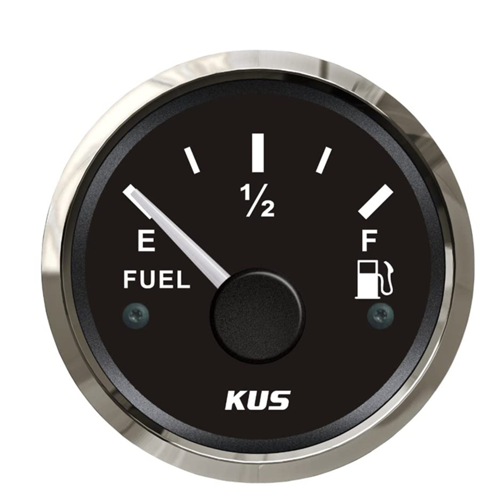 52mm Oil Fuel Level Gauge Meter Indicator 0-190hm 12V/24V (2") Oil Tank Level Gauge for Boat RV Motorhome Truck Auto