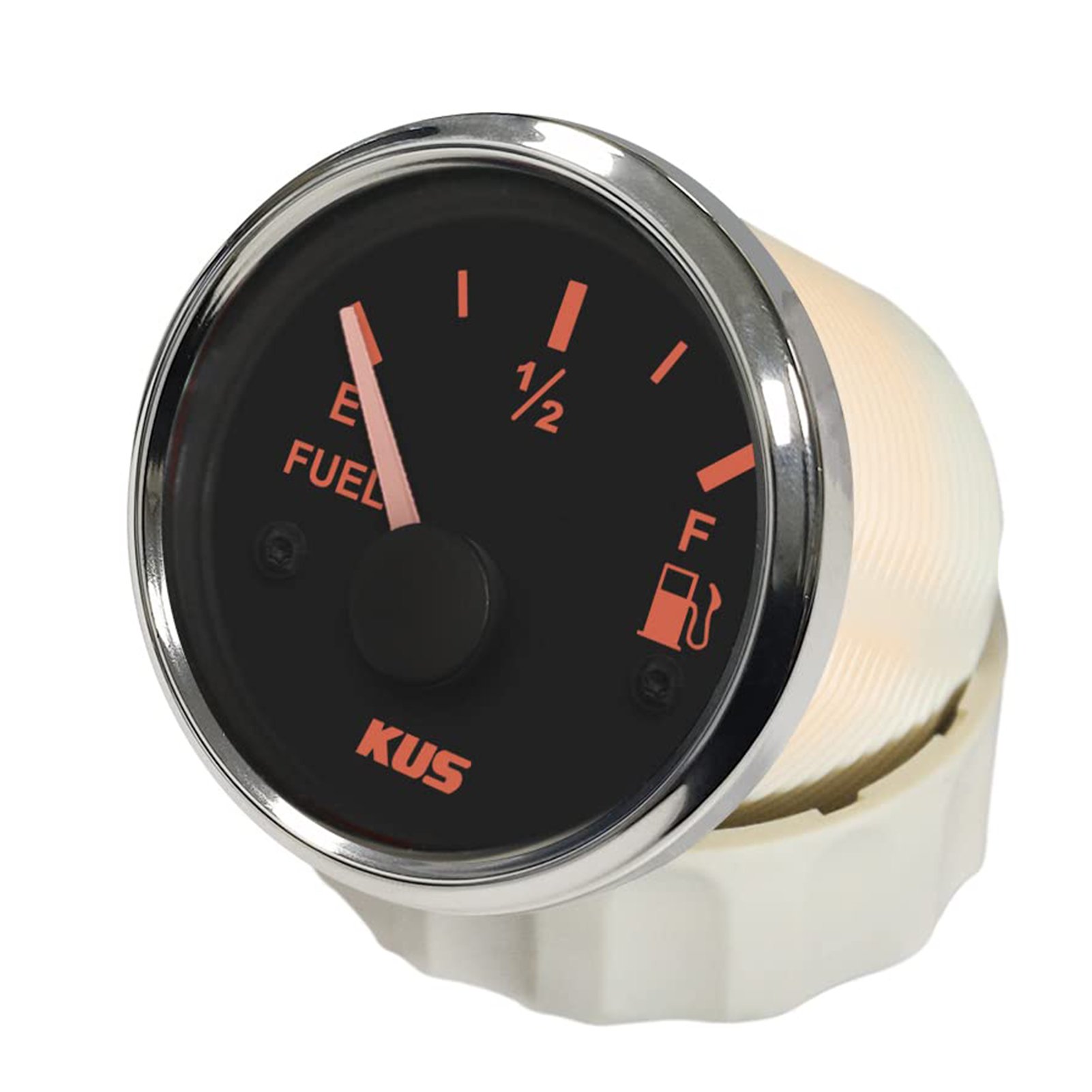 52mm Oil Fuel Level Gauge Meter Indicator 0-190hm 12V/24V (2") Oil Tank Level Gauge for Boat RV Motorhome Truck Auto