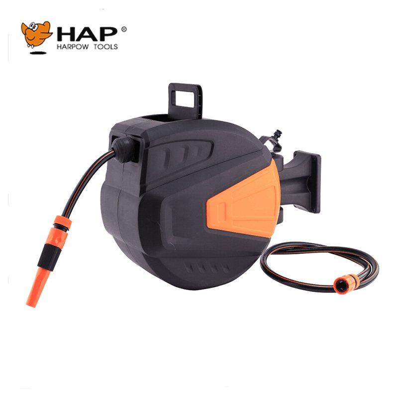 PP Housing Auto Retractable Water Hose Reel With 20 Meter Hose
