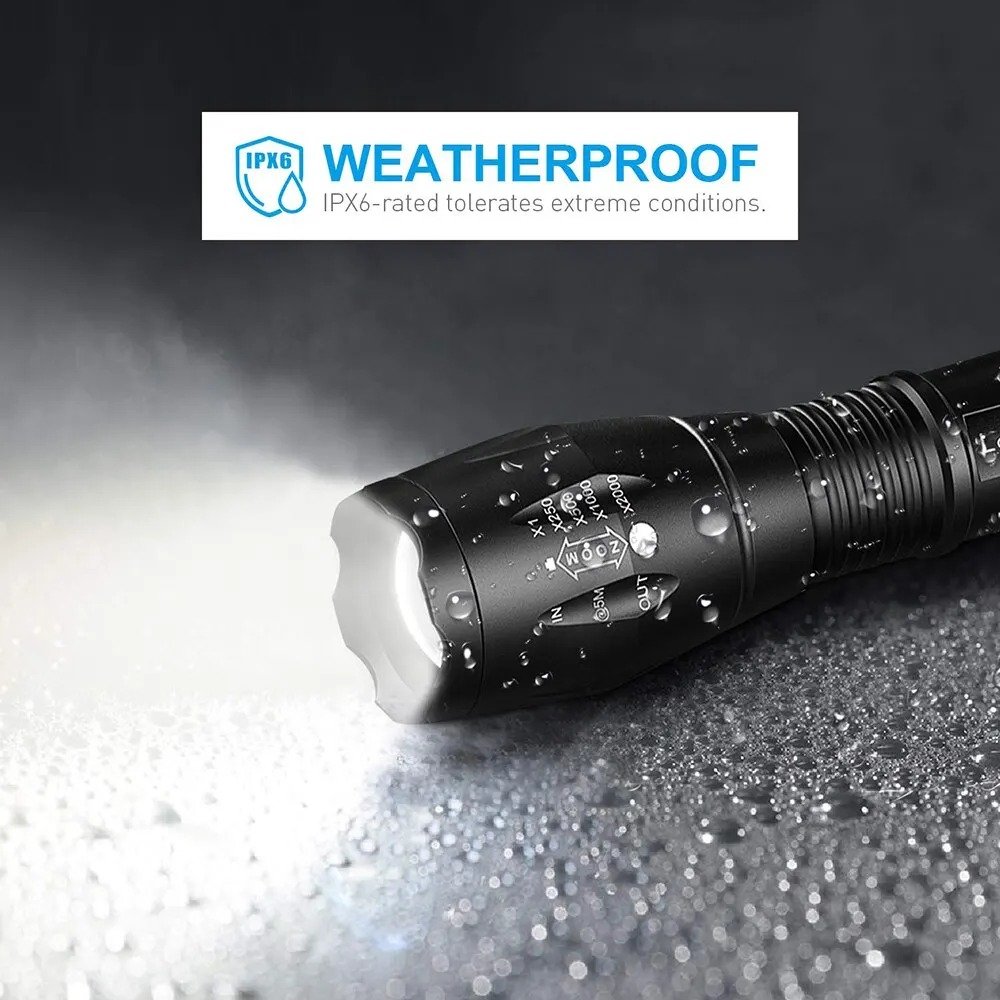No Battery High Power Camping Led Fishing Searchlight Usb Rechargeable Flashlight Outdoor Waterproof Tactical Hunting Flashlight