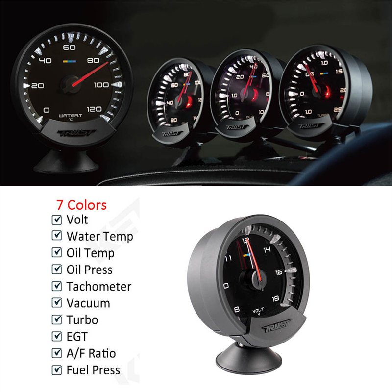 Greddi Sirius Gauge Water Temp Volt Rpm Air Fuel Ratio Boost Vacuum Oil Press Fuel Press Exhaust Oil Temp Gauges EGT Meter