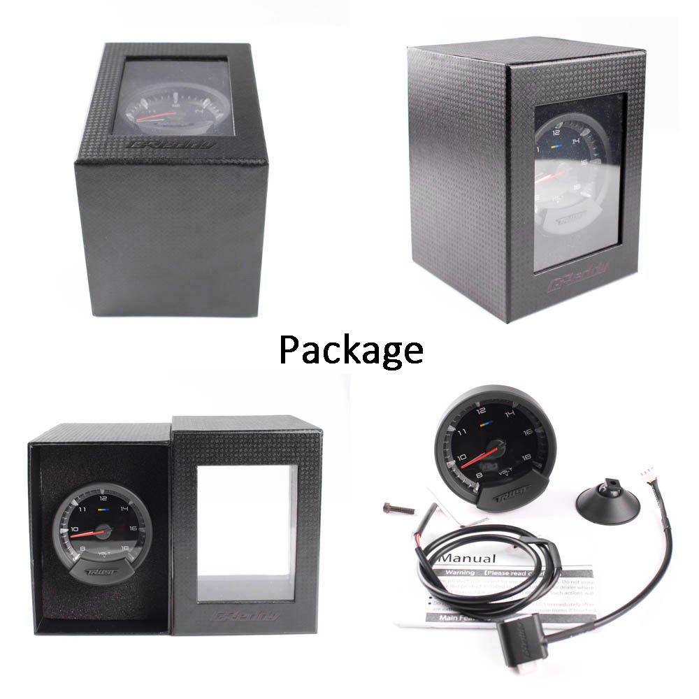 Greddi Sirius Gauge Water Temp Volt Rpm Air Fuel Ratio Boost Vacuum Oil Press Fuel Press Exhaust Oil Temp Gauges EGT Meter