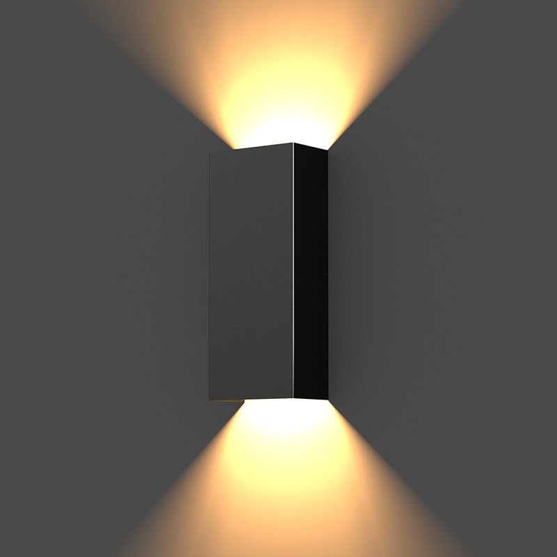 New Sale Aluminum Outdoor Wall Light IP65 ETL 5CCT Square Modern LED Wall Light up and Down