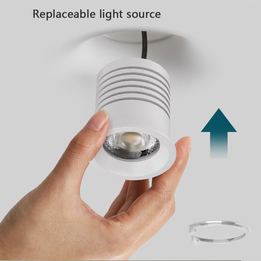 Embedded Gypsum Spotlights LED Embedded Bezel-less Three Color Intelligent Voice APP Dimming Anti-glare Indoor Gypsum Lights