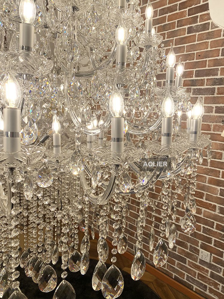 Modern Luxury Crystal Chandelier Decoration Drop Light for Hotel Lobby Villa Living Banquet Hall Modern Big Crystal Chandelier